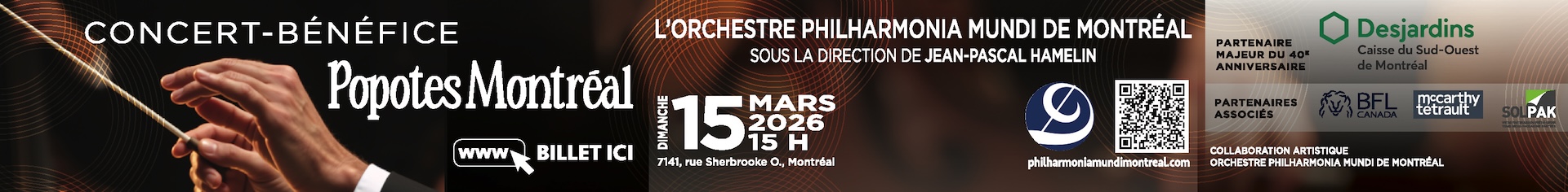 concert bénéfice, orchestre Philharmonia Mundi, 15 mars 2026 à 15h